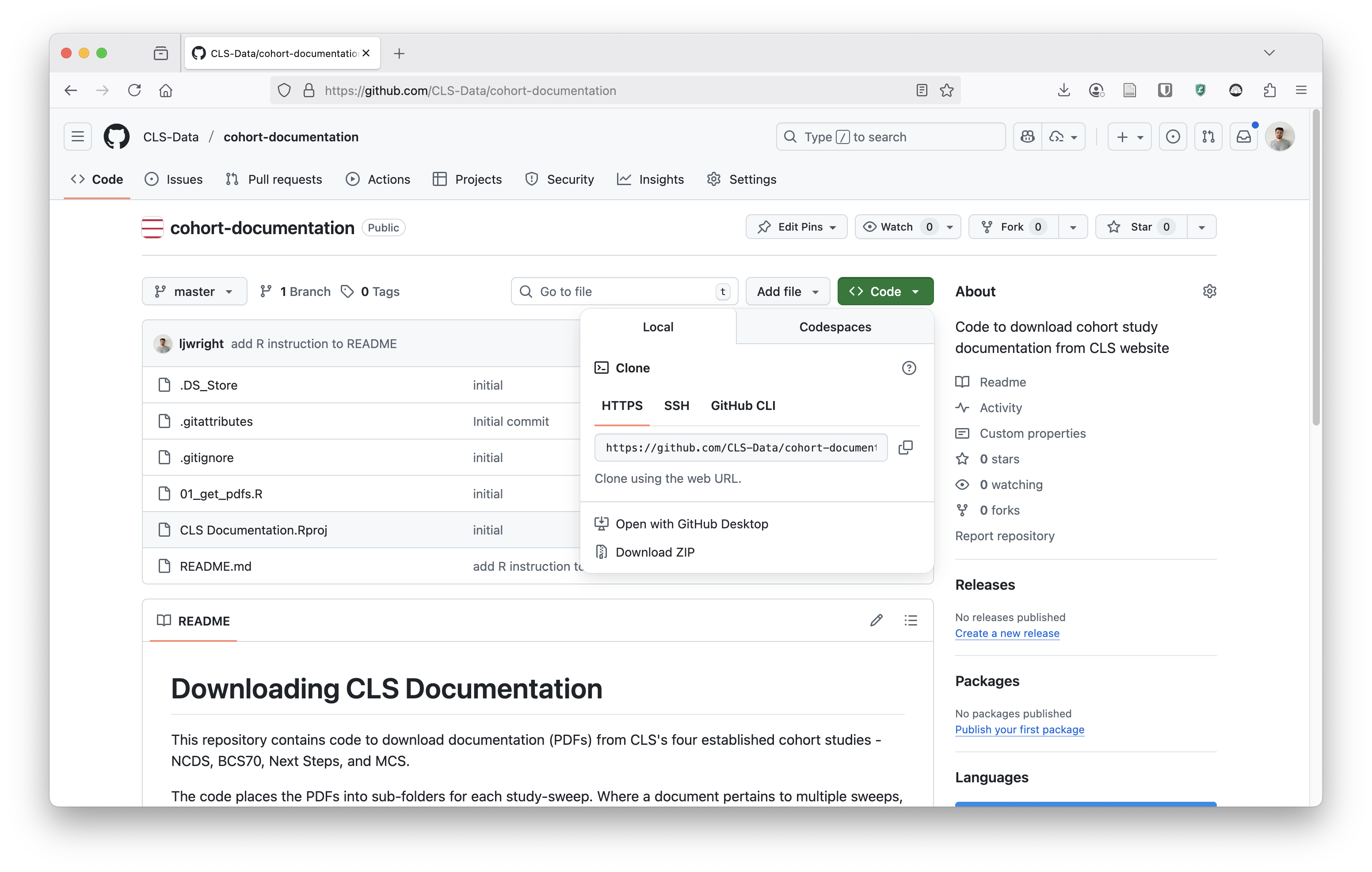 Downloading the GitHub directory
