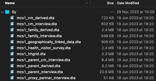 MCS Sweep 1 Files